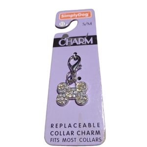Brand new rhinestone dog collar charm bone rhinestones